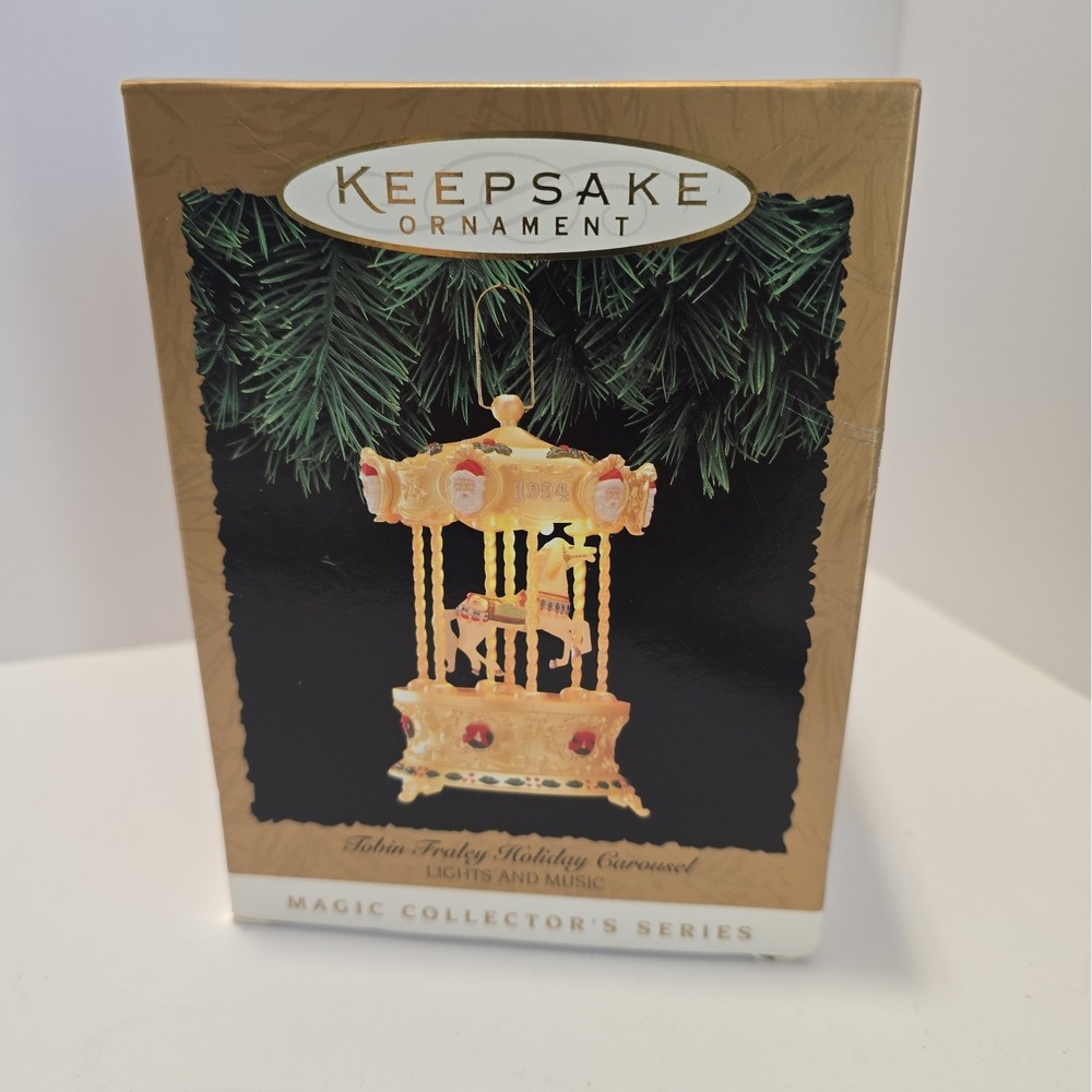 Hallmark Keepsake Ornament-Tobin Fraley Holiday Carousel-1994 1st in the Series
